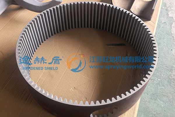 粉碎機齒圈噴涂碳化鎢耐磨